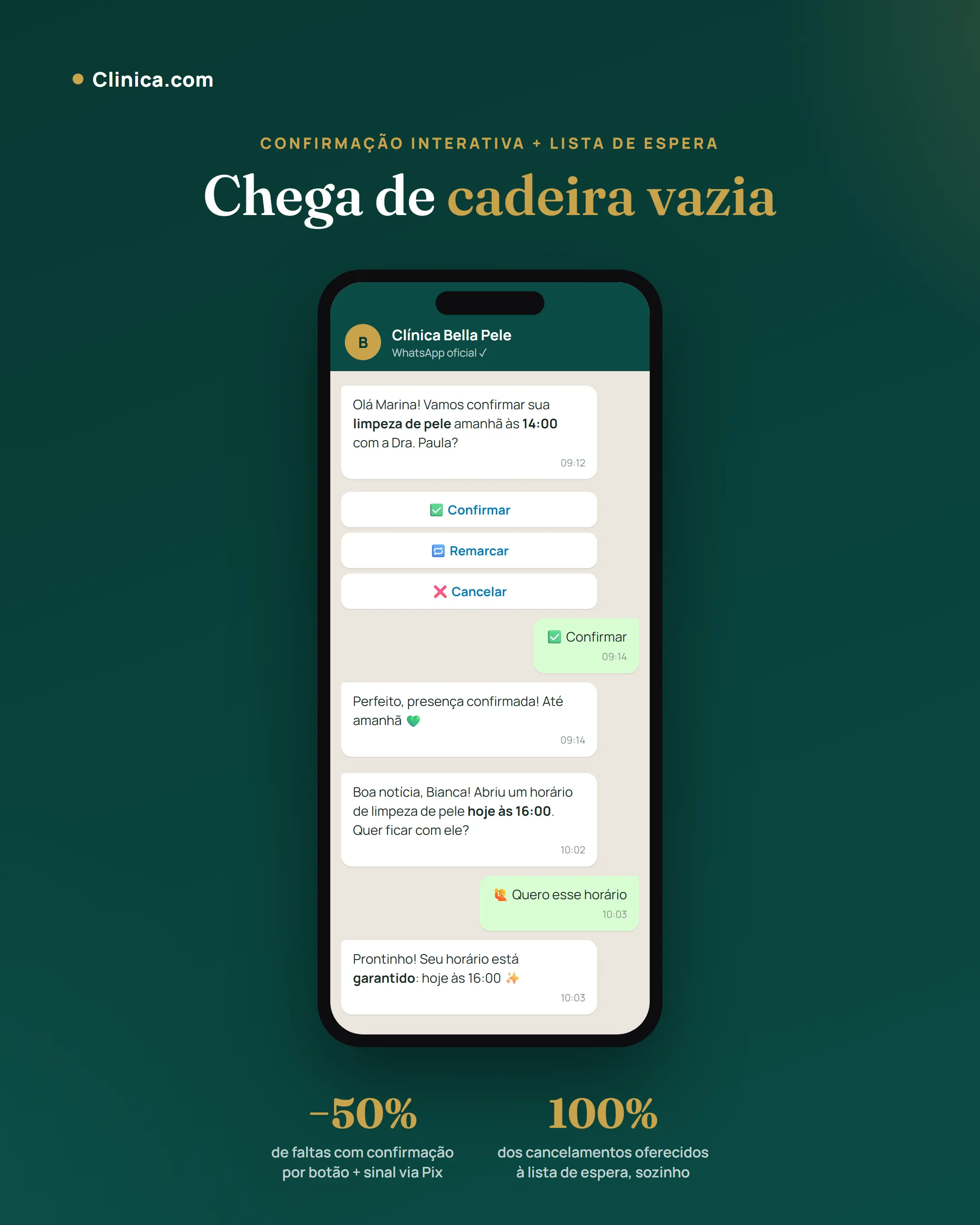 Confirmação por WhatsApp