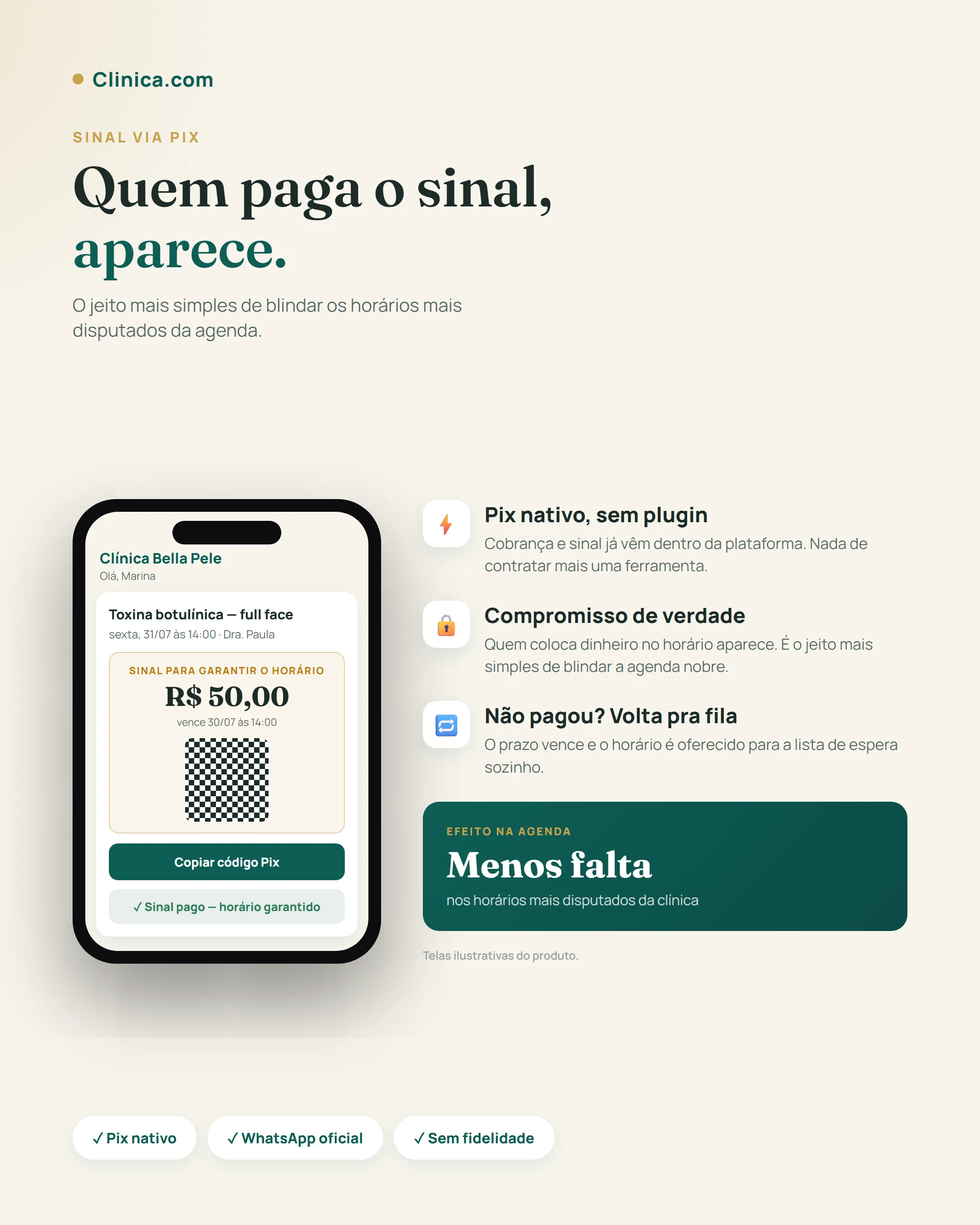 Sinal via Pix